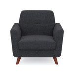 Office Source Partridge Collection Club Chair with Wood Legs 50601F