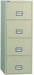 Phoenix Safe Phoenix 4 Drawer Vertical Fire File Cabinet LTR4W25 