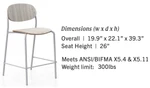 KFI Studios KFI Tioga Wood Laminate Seat and Back Counter Stool CT8500