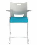Global Total Office Global Duet Series 6662 Counter Height Bar Stool with Arms and Upholstered Seat