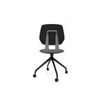 Safco Products Safco Commute Black Poly Multi Purpose Chair with Gray Back Handle 7826BL 