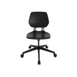 Safco Products Safco Commute Black Poly Easy Clean Task Chair with Gray Back Handle 7825