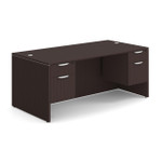  Office Source OS Laminate 71" x 36" Double Suspended Pedestal Desk DBLHDPL101 