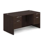  Office Source OS Laminate 60" x 30" Double Suspended Pedestal Desk DBLHDPL103 