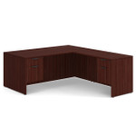  Office Source OS Laminate L-Shaped Office Desk DBLHLPL101 