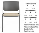 Global Total Office Global Rebound Collection Armless Multi-Purpose Chair with Cushioned Seat