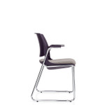 Global Total Office Global Rebound Sled Base Multi Purpose Stack Chair with Upholstered Seat R6APU