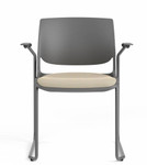 Global Total Office Global Rebound Sled Base Multi Purpose Stack Chair with Upholstered Seat R6APU