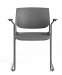 Global Total Office Global Rebound Sled Base Stacking Side Chair with Arms R6APP