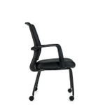  Offices To Go Low Back Mesh Armchair with Luxhide Seat 13050B 