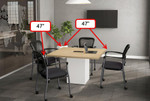  Office Source OS Laminate Square Meeting Table OSC27 (Available with Power!) 