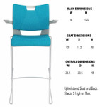 Global Total Office Global Duet Series Bar Stool 6637