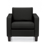  Offices To Go Black Luxhide Lounge Chair 13051 