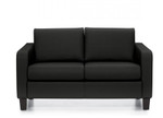 Offices To Go Black Luxhide 2 Seat Sofa 13052