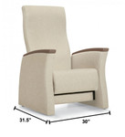 Global Total Office Global Care Coast Healthcare Vinyl Glider Chair GC4172 