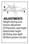 Global Total Office Global Noetic Upholstered Weight Sensing Task Chair 6075 