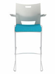 Global Total Office Global Duet Series Upholstered Seat Barstool with Arms 6632