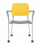 Global Total Office Global Care Willow Polypropylene Seat Training Room Chair with Upholstered Back W5AUPC (2 Pack!) 