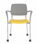 Global Total Office Global Care Willow Healthcare Vinyl Seat Training Room Chair with Poly Back W5APUC (2 Pack!) 