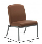 Global Total Office Global Care Strand Collection Healthcare Vinyl Armless Low Back Chair GC3700 