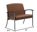 Global Total Office Global Care Strand Healthcare Vinyl Bariatric Armchair GC3711 