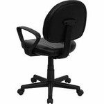  Flash Furniture Black Leather Ergonomic Task Chair with Arms 