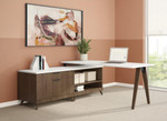  Office Source Variant Collection Mid Century Modern Two-Tone L-Shaped Desk OS216 