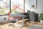  Office Source StandUp Collection Height Adjustable U Desk Configuration OSTYP319 