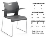 Global Total Office Global Duet Stacking Armchair 6620 (4 Pack)