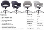 Woodstock Marketing Melanie Leather Conference Room Chair