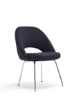 Woodstock Marketing Melanie Armless Mid Century Modern Fabric Stationary Conference Chair (2 Pack!)