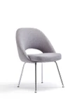 Woodstock Marketing Melanie Armless Mid Century Modern Fabric Stationary Conference Chair (2 Pack!)