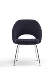 Woodstock Marketing Melanie Armless Mid Century Modern Fabric Stationary Conference Chair (2 Pack!)