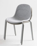 KFI Studios Vale Armless PET Felt Stackable Chair 7700