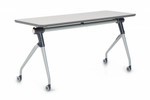 Global Total Office Global Zook 60"W x 24"D Dry Erase Flip Top Nesting Table with Ergo Edge 