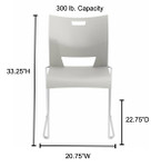 Global Total Office Global Duet Stacking Chair 6621 (4 Pack)