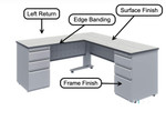 Right Angle Products Right Angle Teacher CSL L Shaped Office Desk 