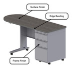 Right Angle Products Right Angle Teacher CSP 48"W x 24"D Peninsula Shaped Desk 