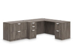  Offices To Go Superior Laminate L Shaped Desk with Freestanding File Cabinet SL-27 (5 Finishes Available!) 