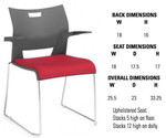 Global Total Office Global Duet Stacking Chair 6622 (4 Pack)