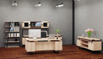 Safco Products Safco Mirella Executive Desk Configuration 