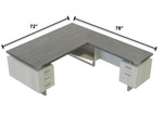 Safco Products Safco Mirella L-Desk with Bookcases and Wall Cabinet
