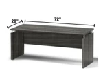 Mayline Group Mayline Medina Desk with Credenza, Hutch, and File Pedestal