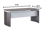 Mayline Group Mayline Medina 72" Desk with Matching Credenza and Glass Accented Hutch