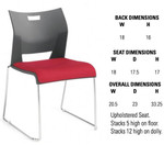 Global Total Office Global Duet Stacking Chair 6623 (4 Pack)