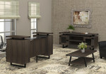 Safco Products Safco Mirella Reception Desk with Coffee Table and Low Wall Cabinet Package 