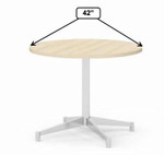 Global Total Office Global 42" Round Meeting Table with Chrome Base GCAR42 