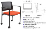 RFM Preferred Seating Evolve Stackable Mesh Back Training Room Chair