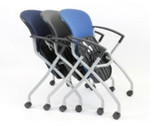  RFM Preferred Seating Link Mesh Back Training Room Chair with Arms 