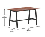  Flash Furniture Redmond 48x30 Walnut Writing Desk with Steel A-Frame 